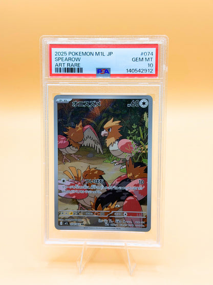 PSA-10-gekapselte Spearow Art Rare Sammelkarte in Schutzhülle