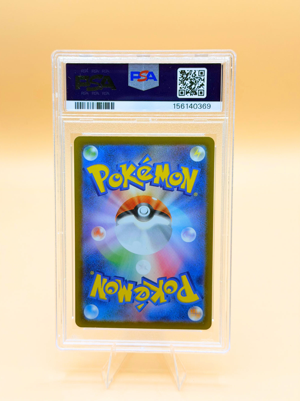 Dustox-Pokémonkarte im PSA-10-Case, Rückseite