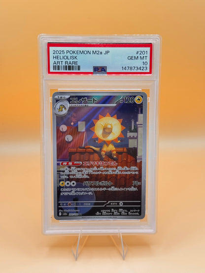 PSA-10 Heliolisk Art Rare Pokémon-Karte in Schutzhülle