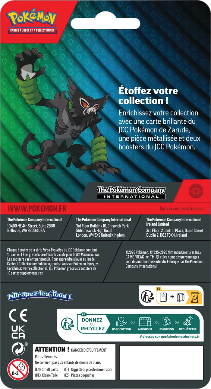 Pokémon 2er-Blister-Verpackung Chaos Rising & Pitch Black, Rückseite mit Infos