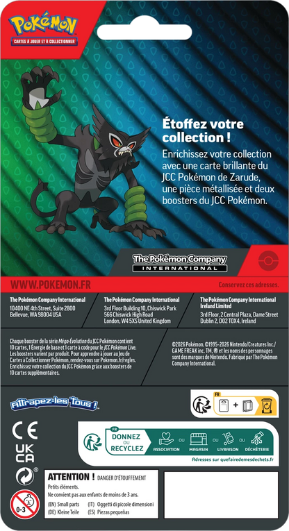 Pokémon 2er-Blister-Verpackung Chaos Rising & Pitch Black, Rückseite mit Infos