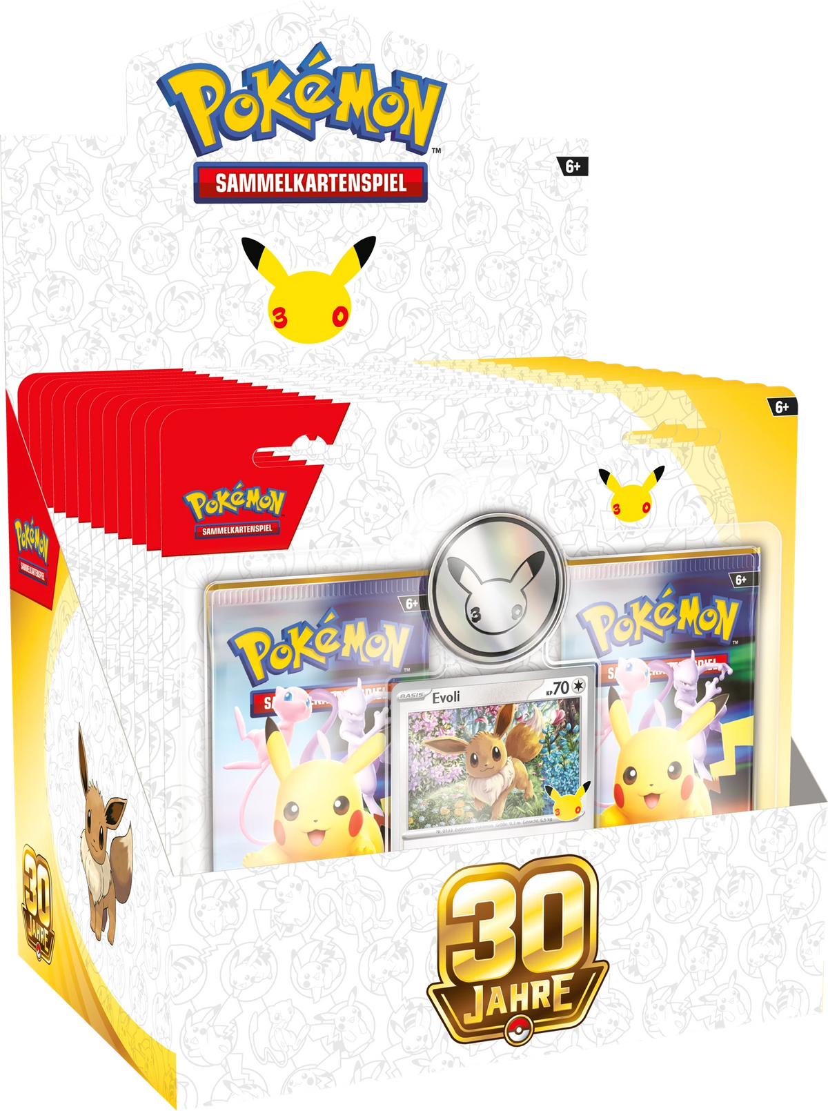 Pokémon 30-Jahre 2er-Blister für das Sammelkartenspiel mit Pikachu-Motiv