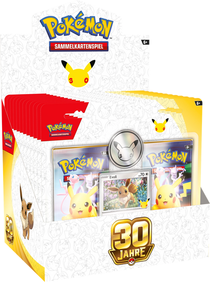 Pokémon 30-Jahre 2er-Blister für das Sammelkartenspiel mit Pikachu-Motiv