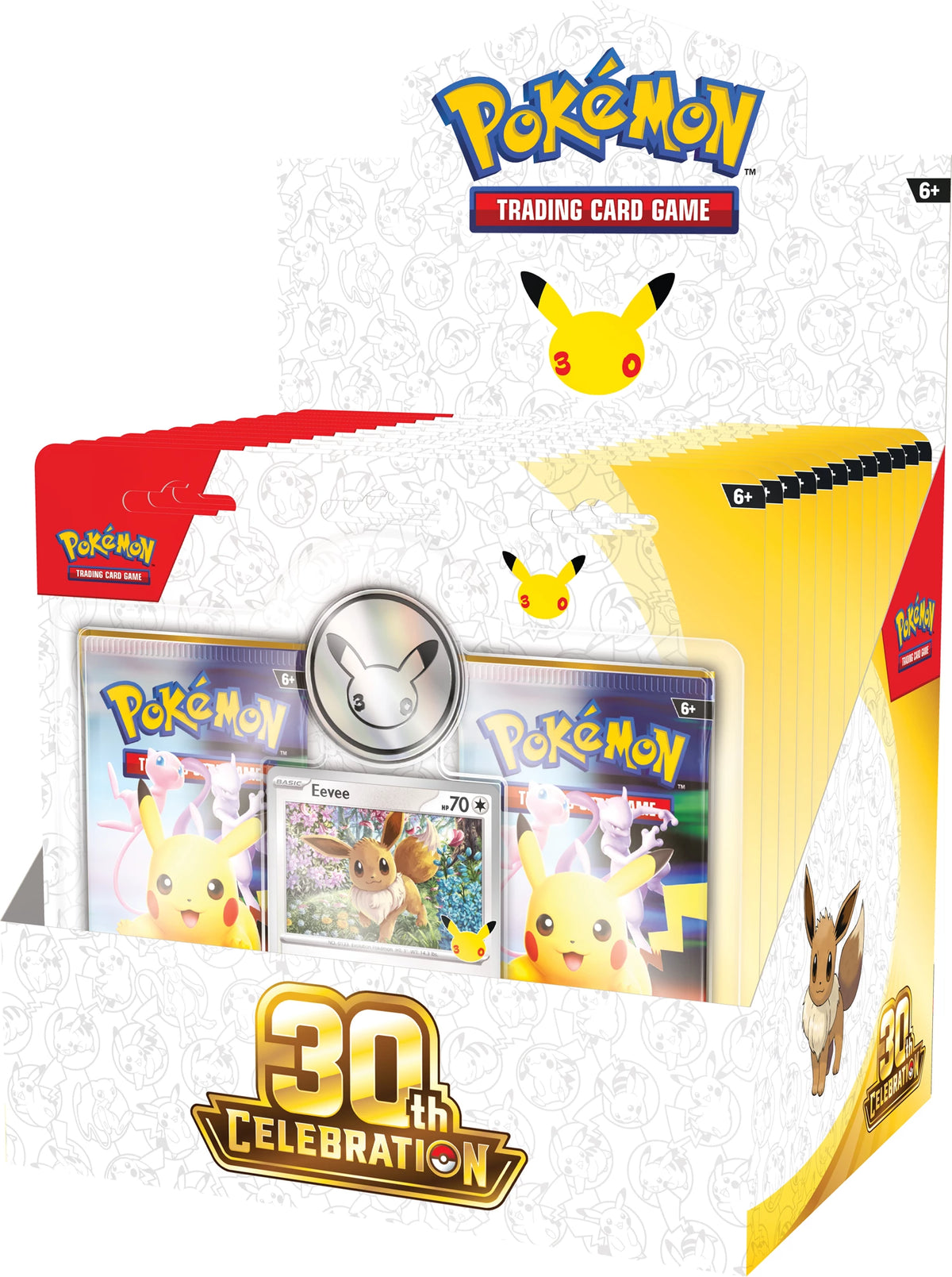 Pokémon Kartenblister 30th Celebration mit Metallring und Kartenansicht im Set