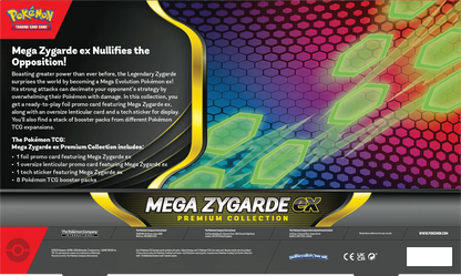 Pokémon Mega-Zygarde Ex Premium-Sammelbox Rückseite mit Produktinfos und Grafik