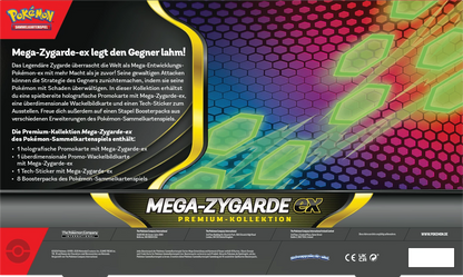 Premium-Kollektion mit Mega-Zygarde ex, Rückseite der Verpackung