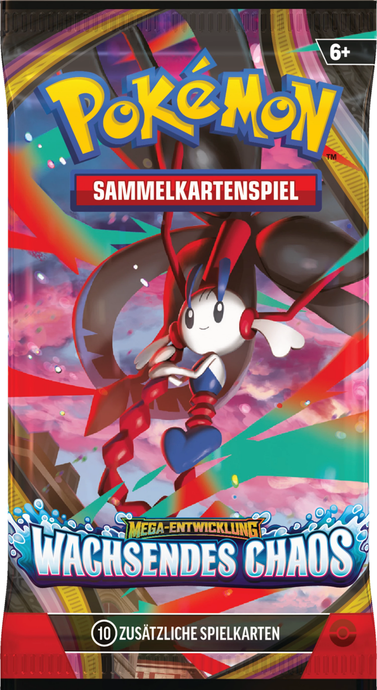 Pokémon-Boosterpack mit „Sammlerkartenspiel“-Aufdruck, „Wachsendes Chaos“, 10 Zusatzkarten