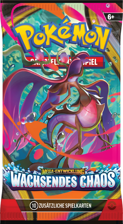 Pokémon-Boosterpack mit Wasserschlangen-Motiv, „Wachsendes Chaos“, 10 Zusatzkarten