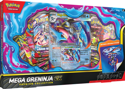 Pokémon Trading Card-Set „Mega Greninja ex“ Premium Collection Packung mit Sichtfenster
