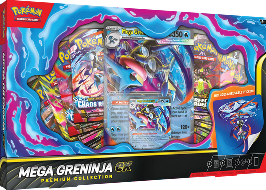 Pokémon Trading Card-Set „Mega Greninja ex“ Premium Collection Packung mit Sichtfenster