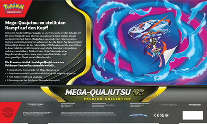 Mega-Quajutsu ex Karte mit 3D-Effekt, blauer Illustration und KP 350