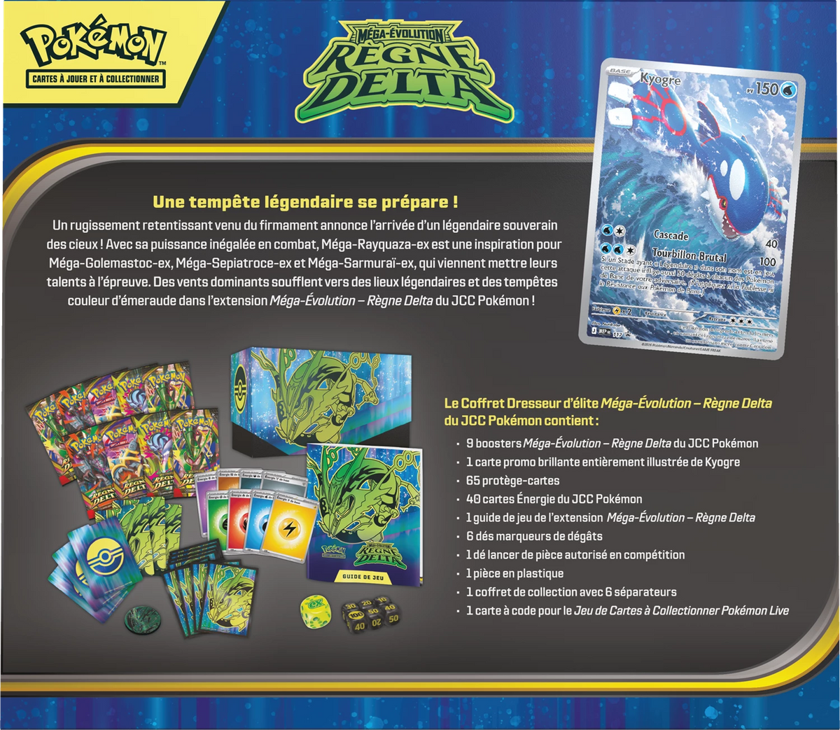 Pokémon Elite Trainer-Box Rückseite mit Karten-Illustration und Inhalt-Auflistung