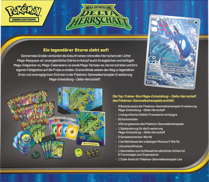 Pokémon Elite-Trainer-Box Rückseite mit Inhaltsangaben und Kartenillustration
