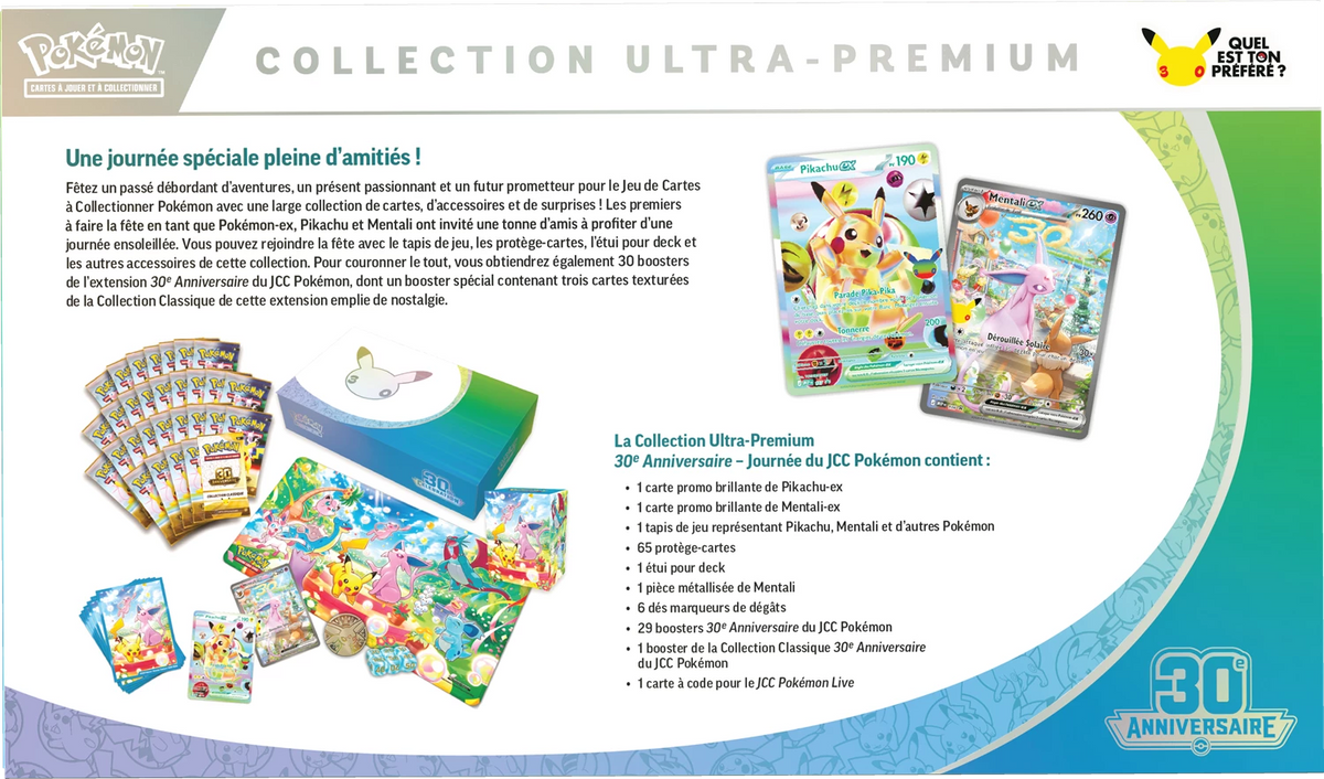 Pokémon Ultra-Premium Collection mit Espeon ex, Box und Kartenpacks, 30. Jubiläum