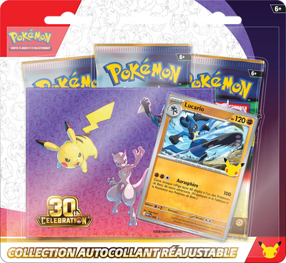 Pokémon Sticker-Karte in Folie mit Lucario-Motiv, 120 und 6+ Altersangabe