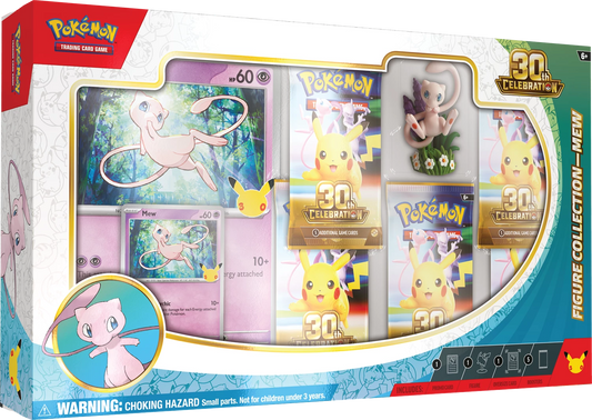 Pokémon Mew Figurenkollektion-Box mit Fenster-Design und Mew-Abbildung
