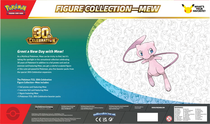 Pokémon Mew Figurenkollektion-Box mit Rückansicht und Produktdetails
