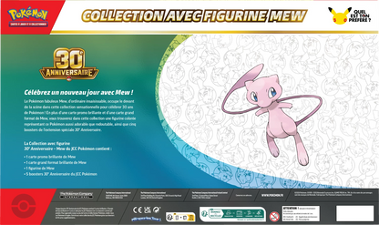Pokémon Figurenkollektion 30. Jubiläum: Rückseite der Mew-Packung (FR)