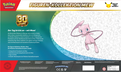 Mew-Figurenkollektion-Schachtel mit Abbildung und Produktinfos, 30 Jahre