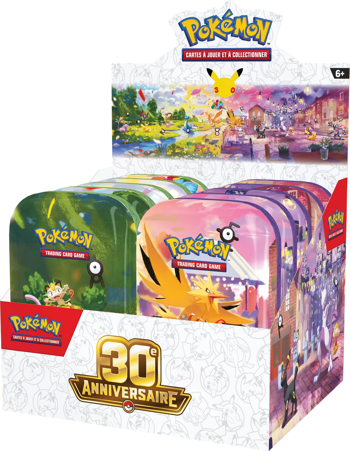 Pokémon 30. Jubiläum Mini-Tin Set mit zwei Dosen, Seitenansicht