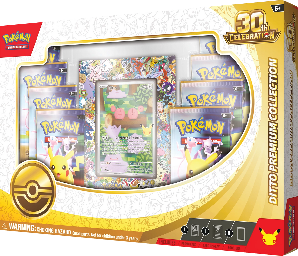 Pokémon 30th Celebration Ditto Premium Collection Kartenset in goldener Verpackung