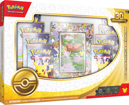 Pokémon Ditto Premium-Sammelbox (30. Jubiläum) mit Metamorph-Karte und drei Kartenhüllen