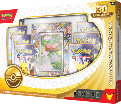 Pokémon Ditto Premium-Sammelbox (30. Jubiläum) mit Metamorph-Karte im Schaukasten