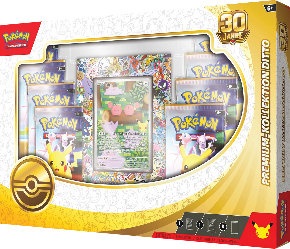Pokémon 30-Jahre Ditto Premium-Kollektion Geschenkbox mit Karten-Ansicht