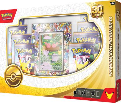 Pokémon 30-Jahre Ditto Premium-Kollektion Geschenkbox mit Karten-Ansicht