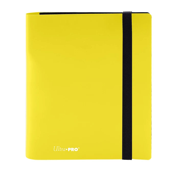 PRO-Binder Eclipse mit gelbem Umschlag und schwarzem Rückenteil, UltraPRO-Logo