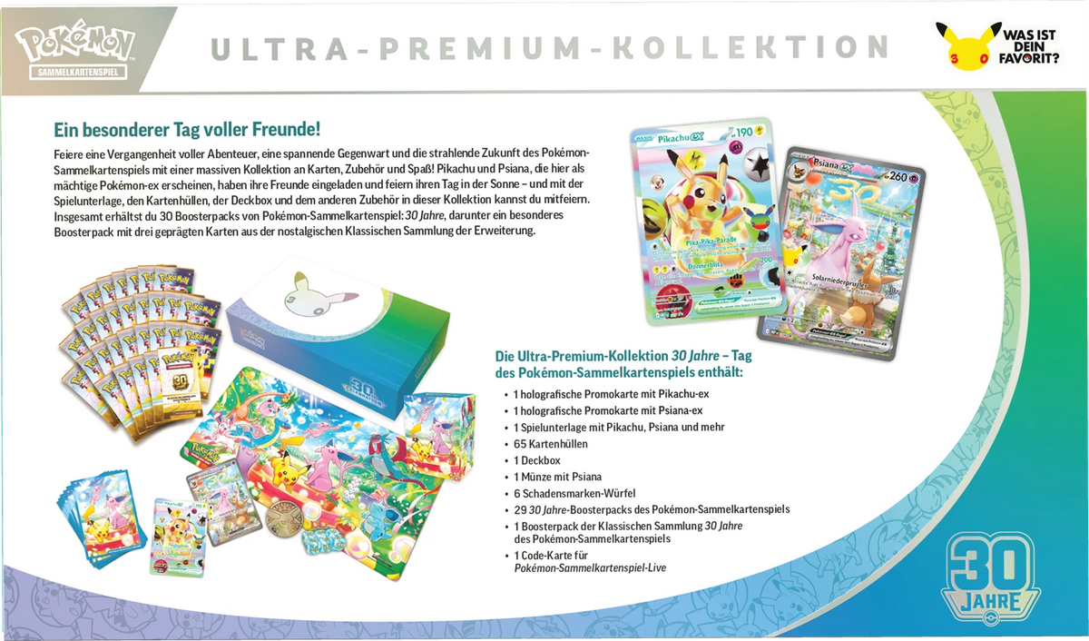 Pokémon Ultra-Premium-Kollektion-Box mit Kartenpacks und Motiven von Espeon ex