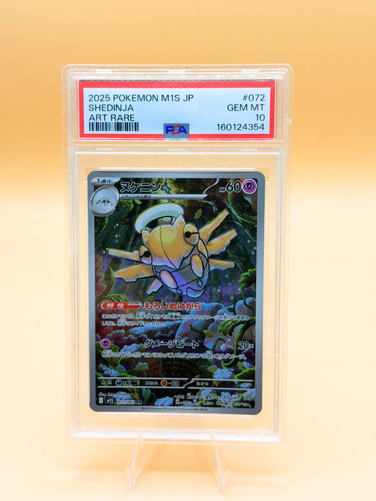 PSA 10 bewertete Shedinja Pokémon-Sammelkarte im klaren Slab