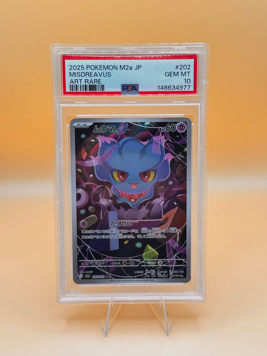Misdreavus Pokémon-Karte in PSA-10-Hülle, Art Rare, japanische Edition