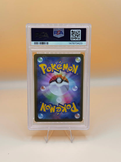 PSA 10 Pokémon-Sammelkarte Heliolisk in transparenter Grading-Hülle, Rückseite
