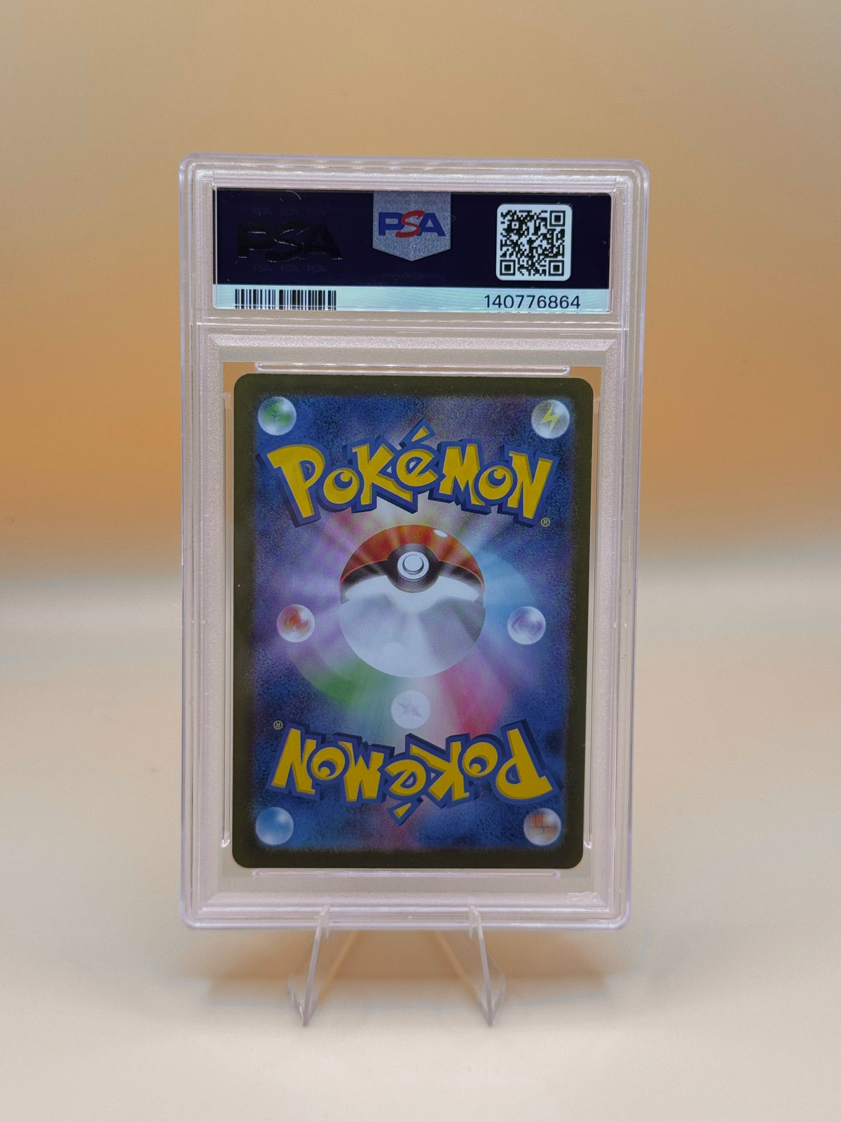 PSA-10 Pokémon-Karte im Grading-Case, Rückseite