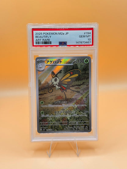 PSA-10-gekapselte Pokémon-Sammelkarte Beautifly Art Rare