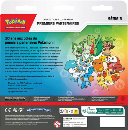 Pokémon Kartenkollektion „Erste Partner“, Serie 3, Rückseite mit Inhaltsangaben