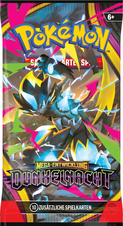 Pokémon Boosterpack „Dunkelnacht“ mit Mega-Entwicklungs-Motiv