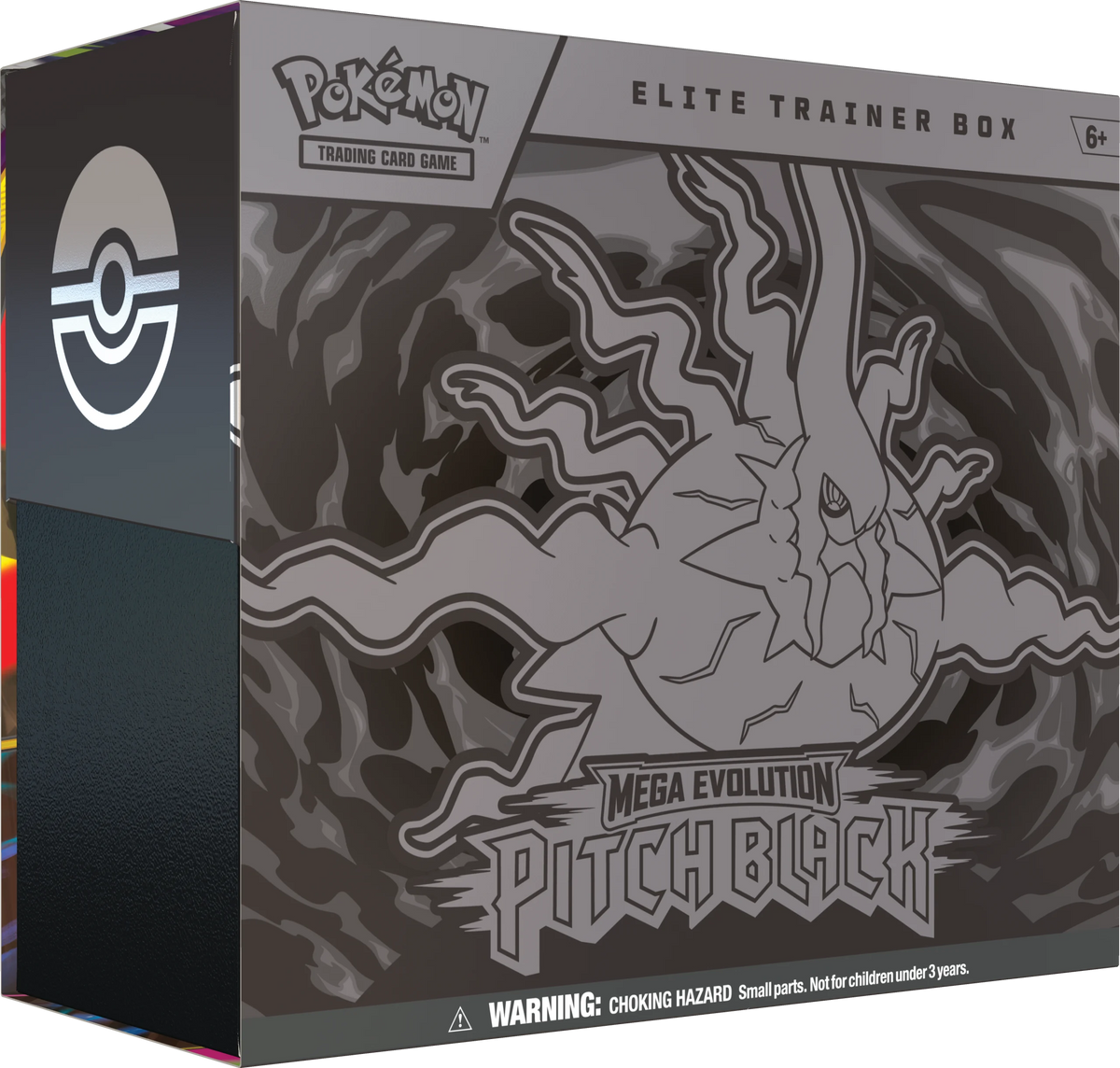 Pokémon Elite Trainer Box „Pitch Black“ mit Kartendesign und Logo