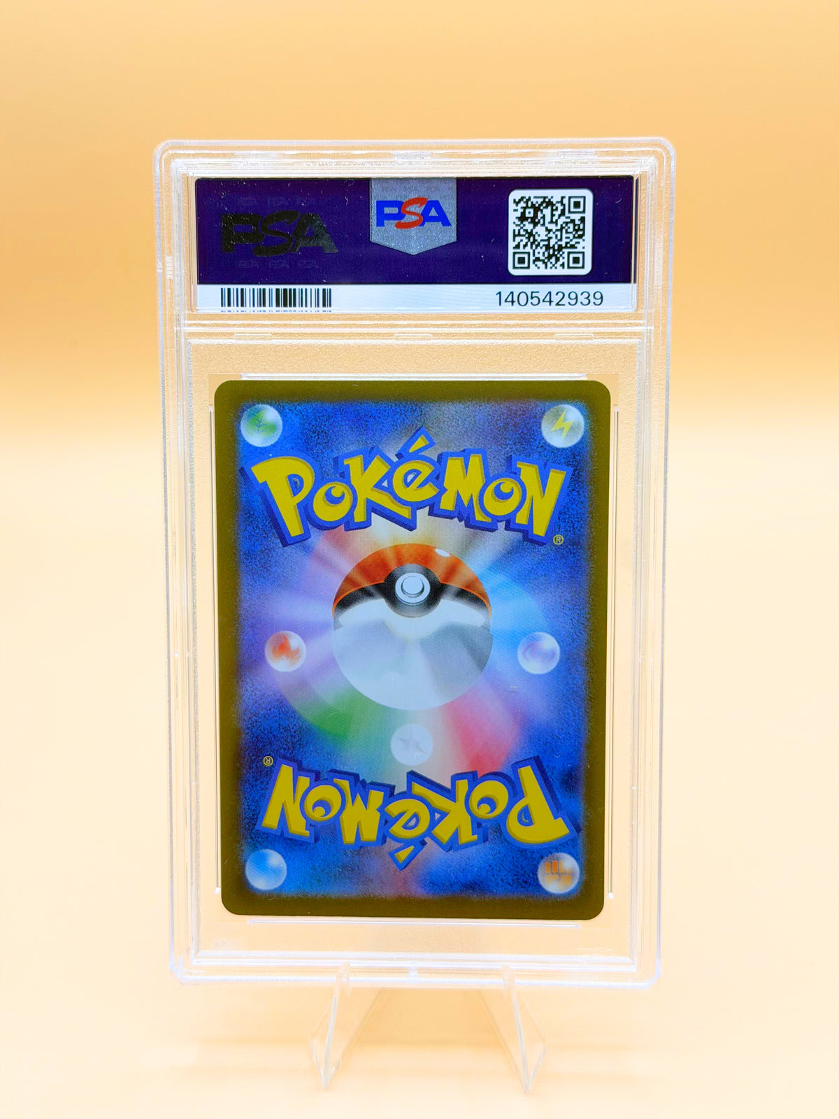 PSA-10 Pokémon-Karte Exeggutor im Schutzcase, Rückseite sichtbar