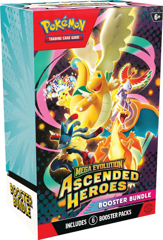 Pokémon Sammelkarten-Booster-Bundle mit Mega Evolution-Aufdruck „Ascended Heroes“