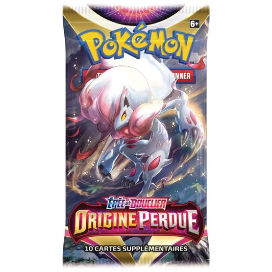 Pokémon Boosterpack „Origine Perdue“ mit Charaktergrafik, Vorderseite