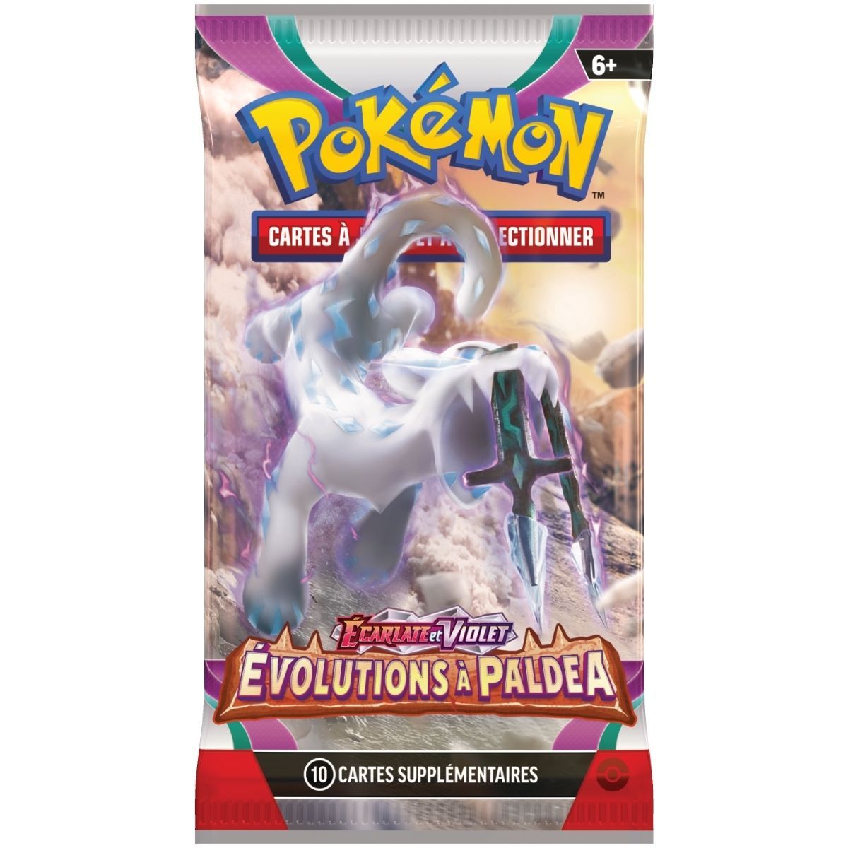 Pokémon Boosterpack mit Pokémon-Kampfszene, 6+ und 10 Zusatzkarten