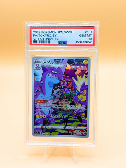 PSA-10 Toxtricity Pokémon-Sammelkarte im Kunststoffhalter