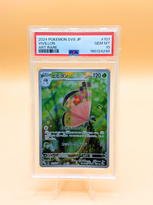 PSA 10 gradierte Vivillon Pokémon-Karte in Schutzhalter