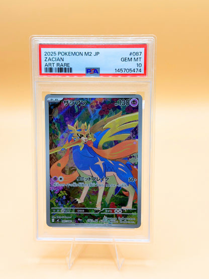 Zacian-Art-Rare-Pokémonkarte im PSA-10-Slab