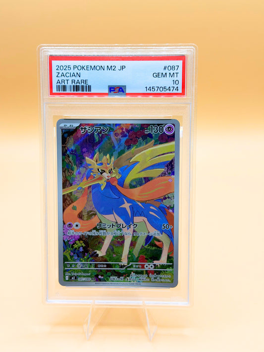 Zacian-Art-Rare-Pokémonkarte im PSA-10-Slab