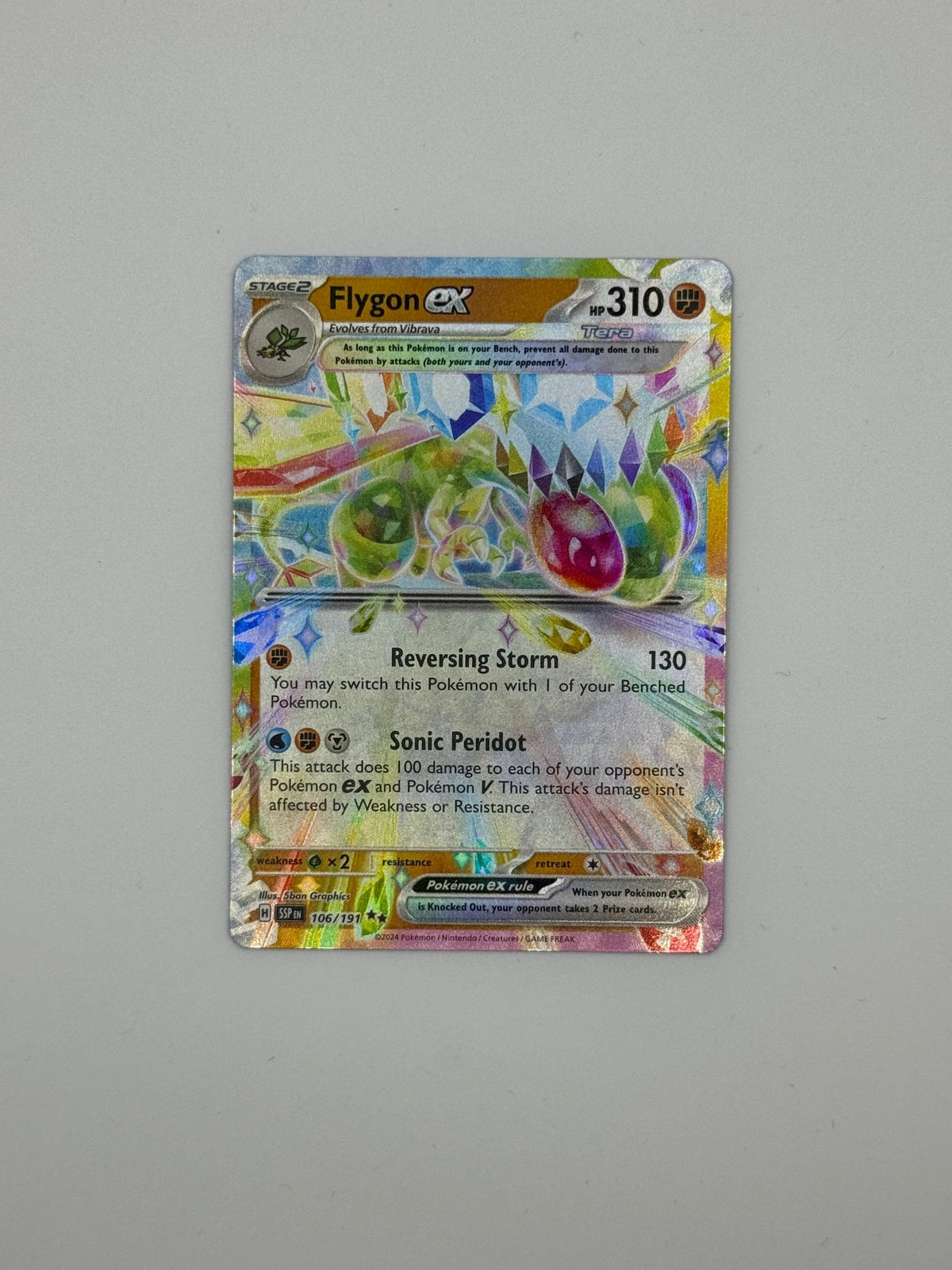 Flygon EX Doppel-Rare Holo-Karte 106/191 mit schimmernder Grafik