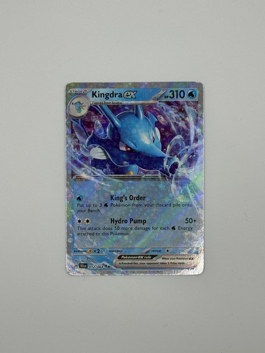 Kingdra EX Full-Art Secret Rare Pokémon-Karte mit blauem Drachen im Artwork