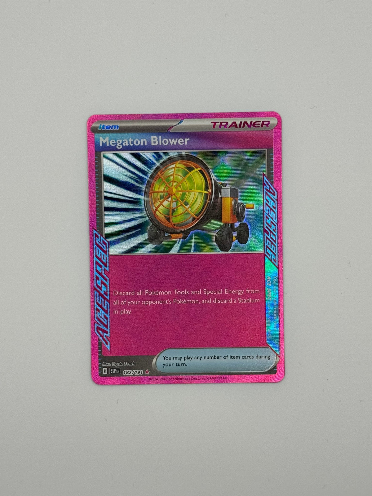 Megaton Blower – Full‑Art Trainer Gallery (182/191) | Surging Sparks (EN) | – jetzt bestellen bei Pokécado Kaufmann